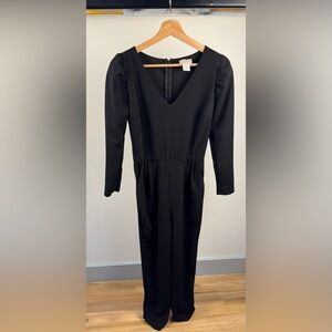 Love…Ady Black Long Sleeve Wide-Leg Jumpsuit – Size M